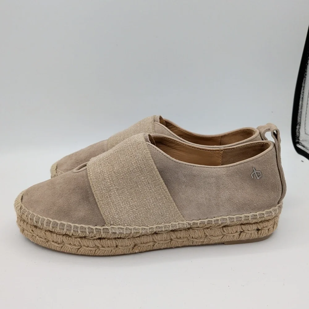 Rag & Bone Nina Taupe Suede Platform Espadrilles Shoes Womens 9.5 39.5 Spain‎